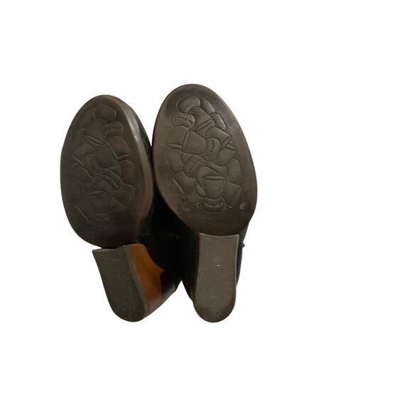 Kork-Ease Women's Black Leather Wedge Booties US Size 6.5 M Zip Up - Picture 5 of 7